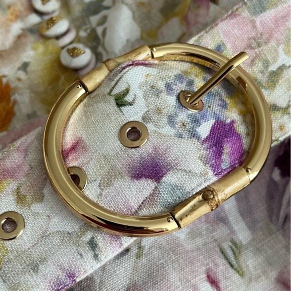 NWT Zimmermann Natura Buttoned Mini Dress in Kaleidoscope Garden 1 - Picture 9 of 15